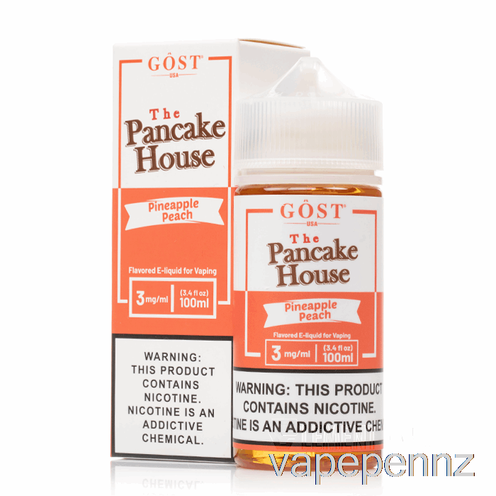 Pineapple Peach - The Pancake House - GOST Vapor - 100mL 3mg VAPE NZ